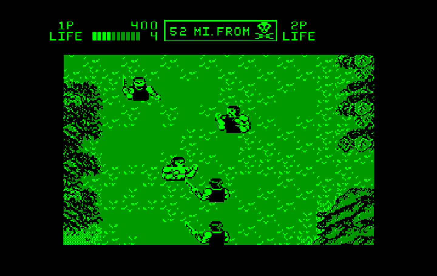 Ikari III: The Rescue IBM PC/Compatibles Screenshot: Uh no, I'm surrounded!