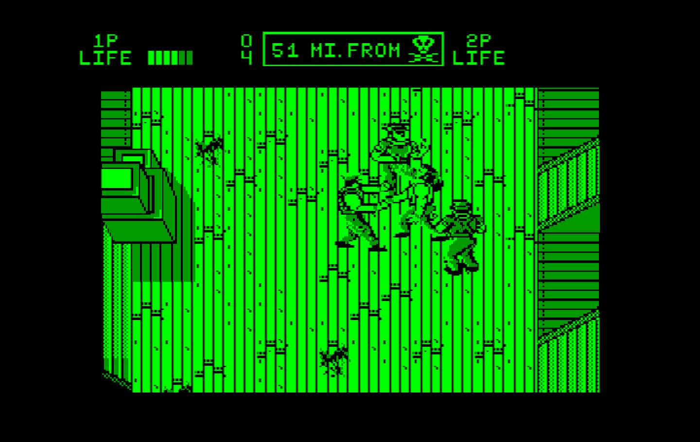 Ikari III: The Rescue IBM PC/Compatibles Screenshot: One of the later levels during the game demo.