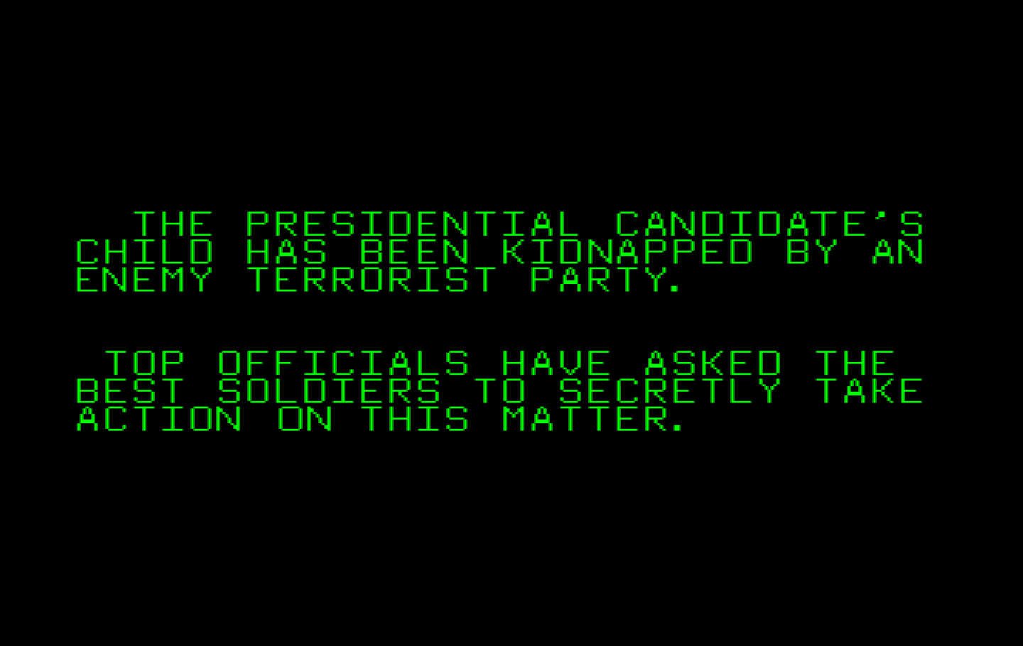 Ikari III: The Rescue IBM PC/Compatibles Screenshot: The story so far...