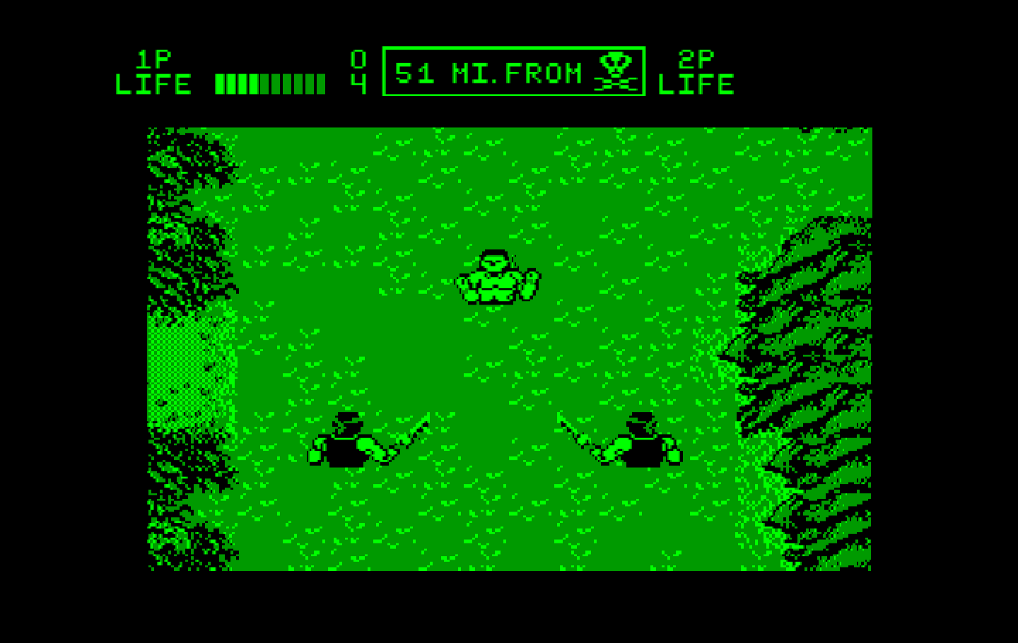 Ikari III: The Rescue IBM PC/Compatibles Screenshot: Game start.
