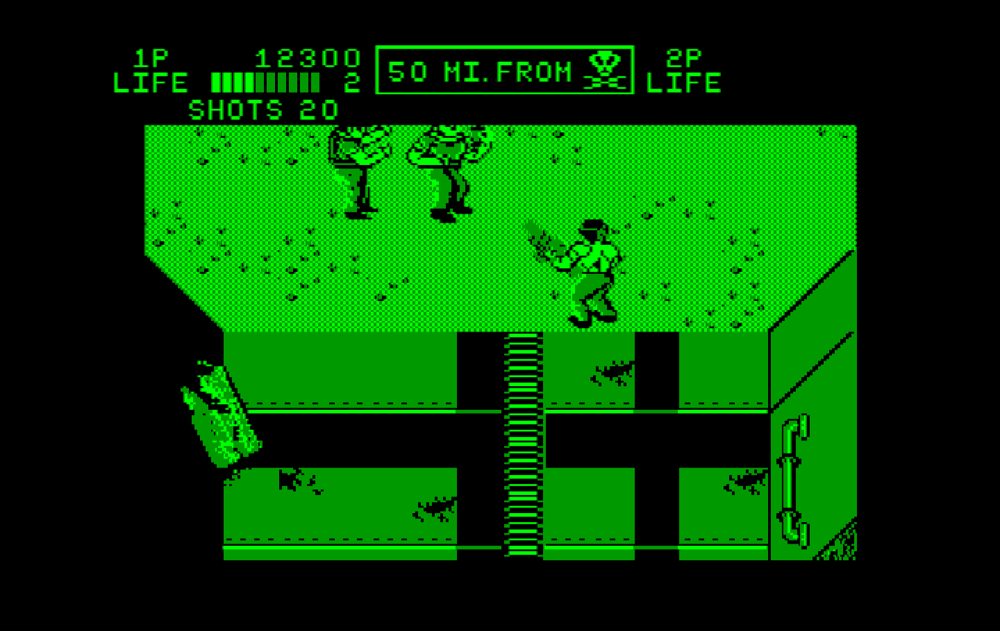 Ikari III: The Rescue IBM PC/Compatibles Screenshot: Now I have a gun...