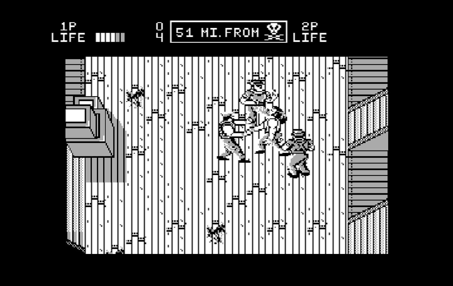 Ikari III: The Rescue IBM PC/Compatibles Screenshot: One of the later levels during the game demo.