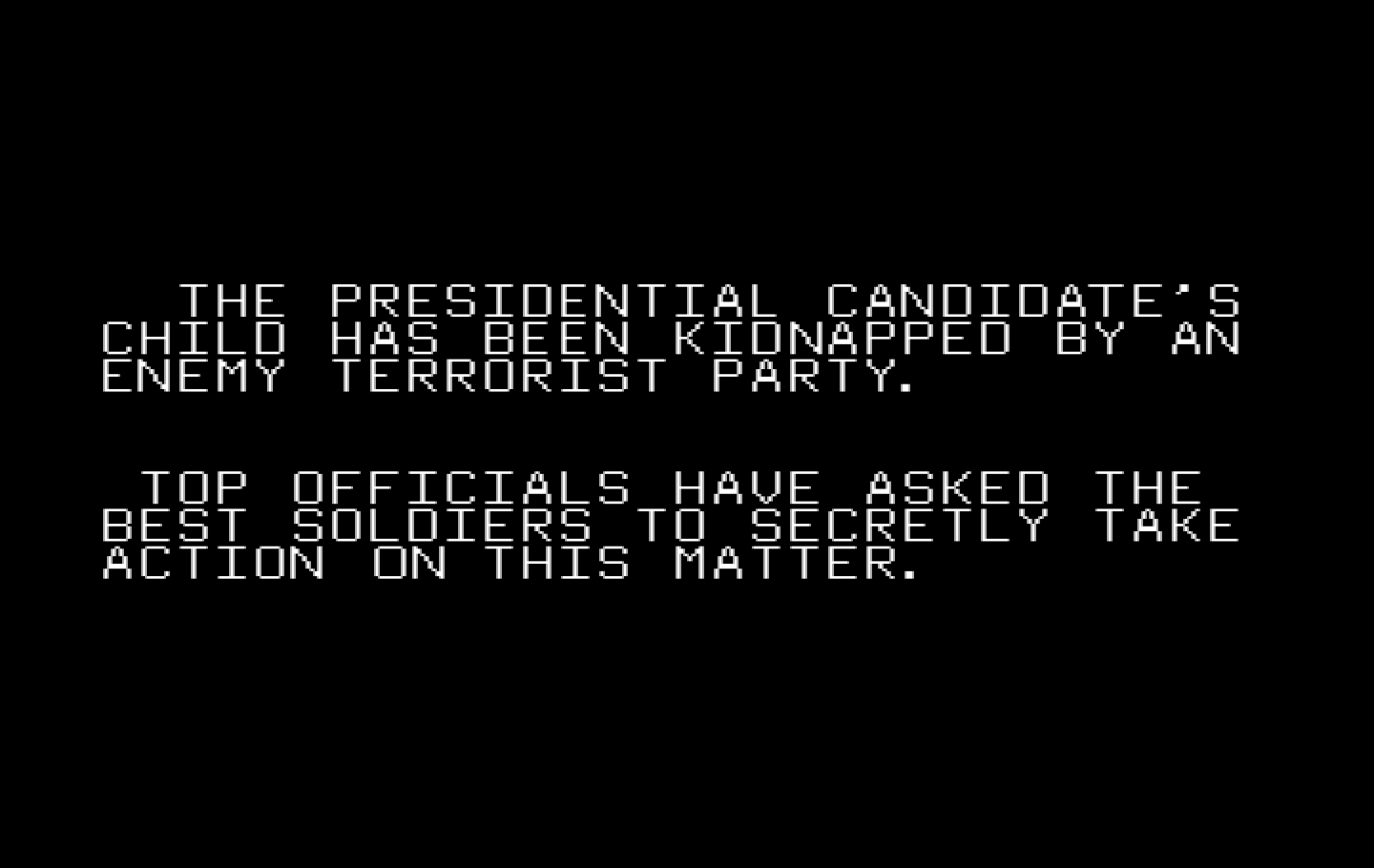Ikari III: The Rescue IBM PC/Compatibles Screenshot: The story so far...