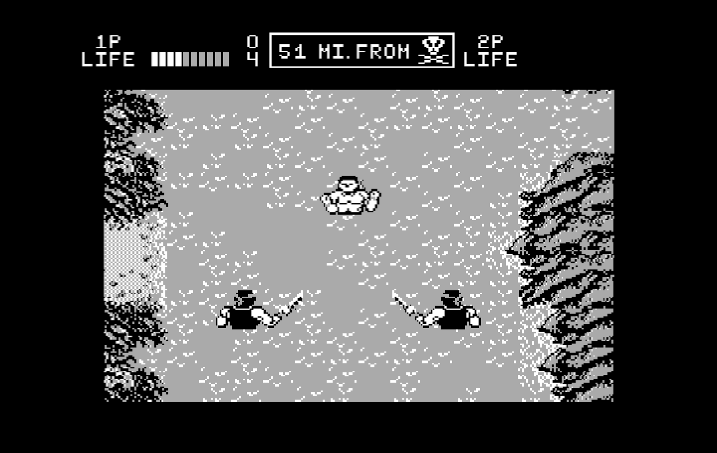 Ikari III: The Rescue IBM PC/Compatibles Screenshot: Game start.