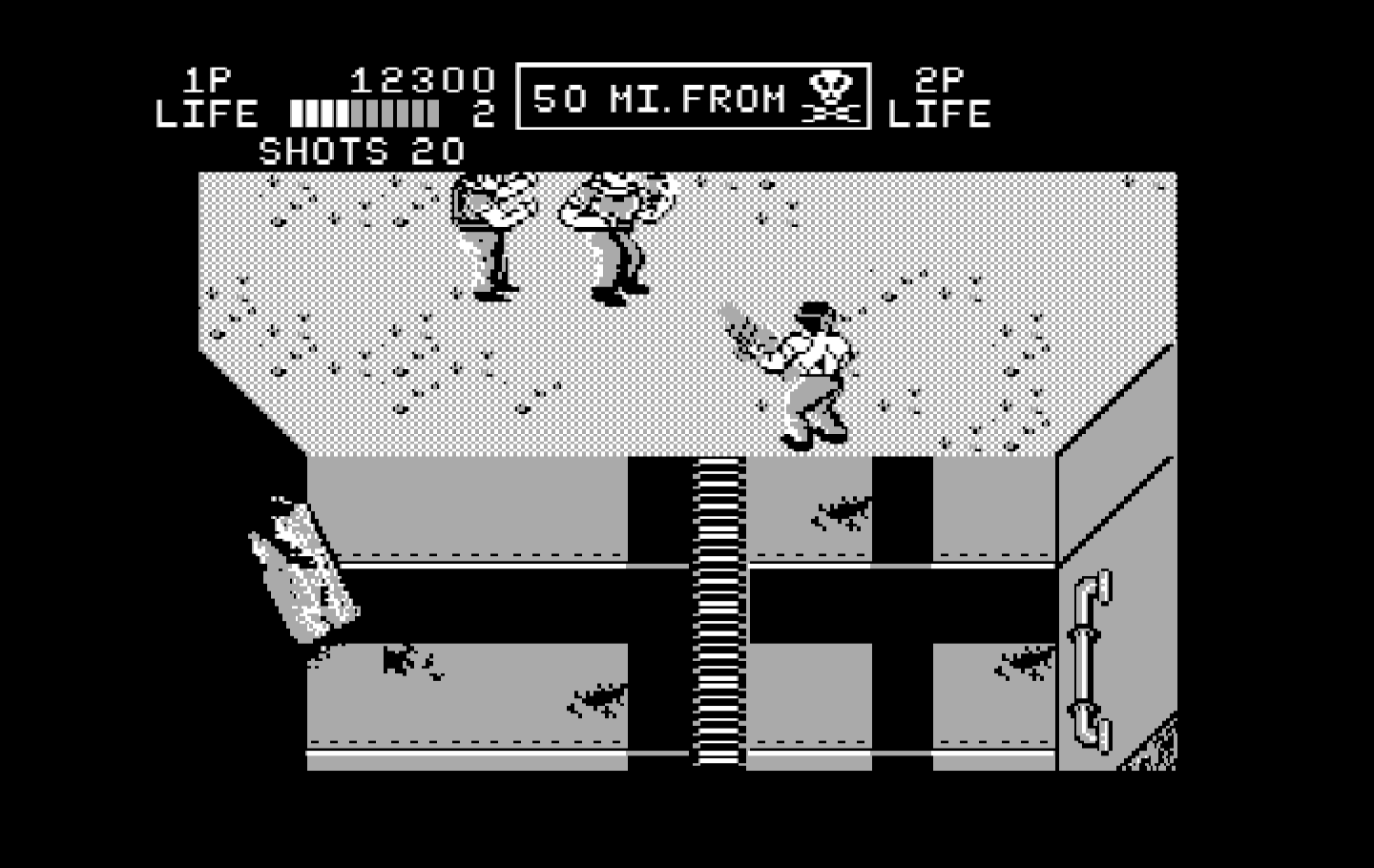 Ikari III: The Rescue IBM PC/Compatibles Screenshot: Now I have a gun...