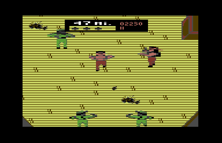Ikari III: The Rescue Commodore 64 Screenshot: I'm surrounded!