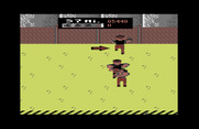 Ikari III: The Rescue for Commodore 64 - Arrows appear to indicate which way to go...