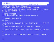 Starcross for Tatung Einstein - Attempting to enter some coordinates...