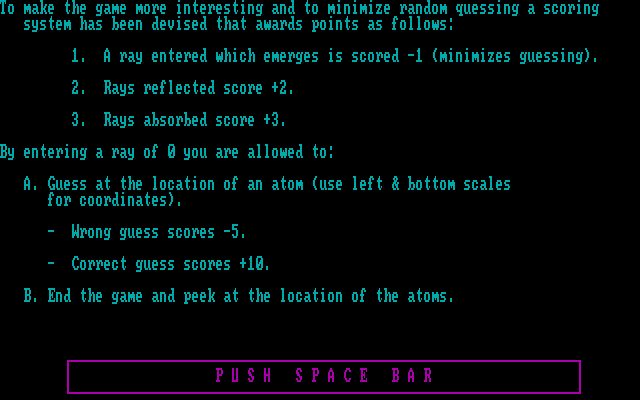 Mind Boggle IBM PC/Compatibles Screenshot: Reflector Detector - Game instructions part 2.