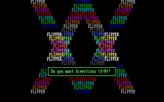 Mind Boggle IBM PC/Compatibles Screenshot: Flipper - Title screen.