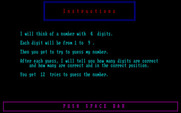 Mind Boggle for IBM PC/Compatibles - Master Memory - Game instructions.