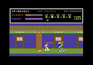 Kung-Fu Master for Commodore 64 - Ouch! Don't get caught by dragon fire.