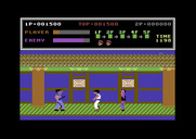 Kung-Fu Master for Commodore 64 - The first end of level boss...