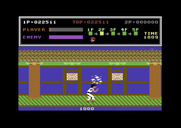 Kung-Fu Master for Commodore 64 - One of the falling objects destroyed...