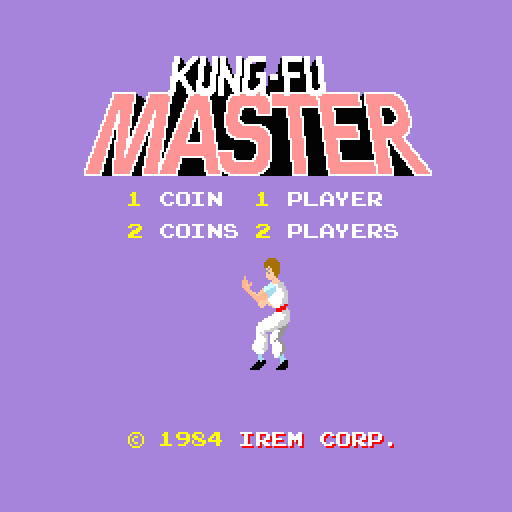 Kung-Fu Master Arcade Screenshot: Title screen.