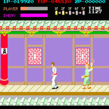 Kung-Fu Master for Arcade - Dodge boomerangs thrown by the second boss...