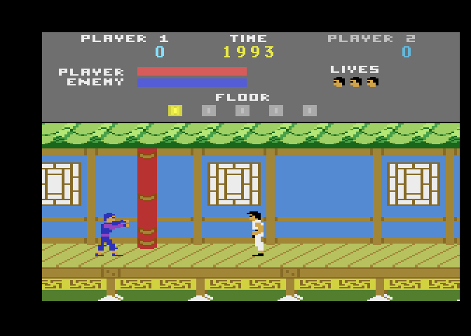 Kung-Fu Master Atari 7800 Screenshot: Game start.