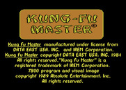 Kung-Fu Master for Atari 7800 - Title screen.