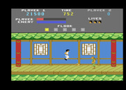 Kung-Fu Master for Atari 7800 - Jump over boomerangs thrown by the second boss.