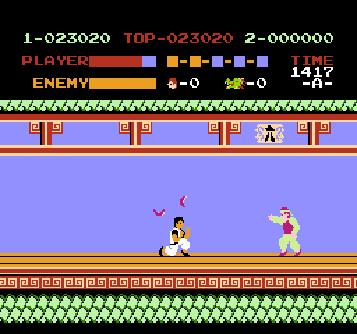 Kung-Fu Master NES / Famicom Screenshot: Watch out for the boomerangs!