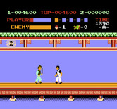 Kung-Fu Master for NES / Famicom - The first end of level boss.