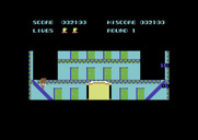 Elevator Action for Commodore 64 - Riding an escalator...
