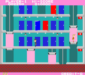 Elevator Action for Arcade - Quite a few doors here for enemies to appear from!