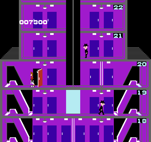 Elevator Action NES / Famicom Screenshot: Exiting a door...