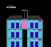 Elevator Action for NES / Famicom - Round 3 start.