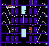 Elevator Action for NES / Famicom - I was crushed by a moving elevator!