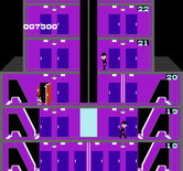 Elevator Action for NES / Famicom - Exiting a door...