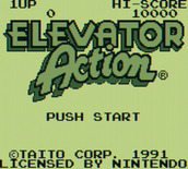 Elevator Action for Game Boy - Title screen.
