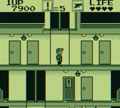 Elevator Action for Game Boy - Go to all of the doors with the "!" before you leave the building...