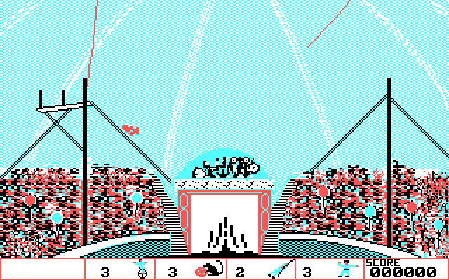 Circus Games IBM PC/Compatibles Screenshot: Oh no, I fell!