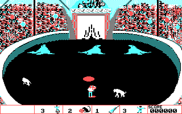 Circus Games IBM PC/Compatibles Screenshot: Introducing the circus animals...