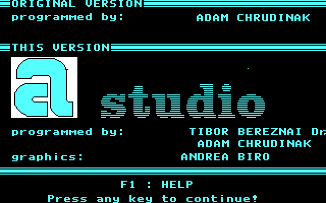 Circus Games IBM PC/Compatibles Screenshot: Game credits.