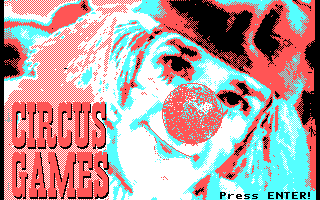 Circus Games IBM PC/Compatibles Screenshot: Title screen.