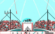 Circus Games for IBM PC/Compatibles - Swinging from ropes...