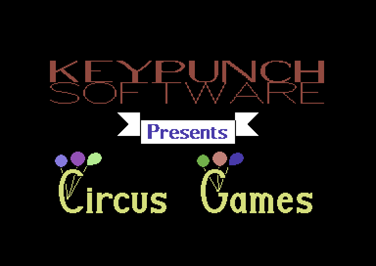 Circus Games Commodore 64 Screenshot: Keypunch Software presents...
