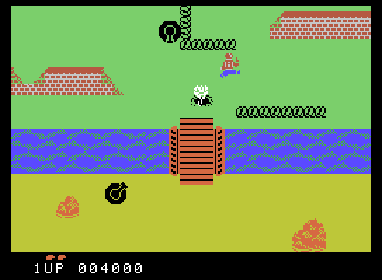Front Line ColecoVision Screenshot: Don't step on land mines by accident!
