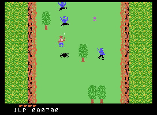 Front Line ColecoVision Screenshot: Shooting enemy soldiers...