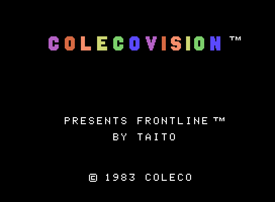 Front Line ColecoVision Screenshot: Title screen.