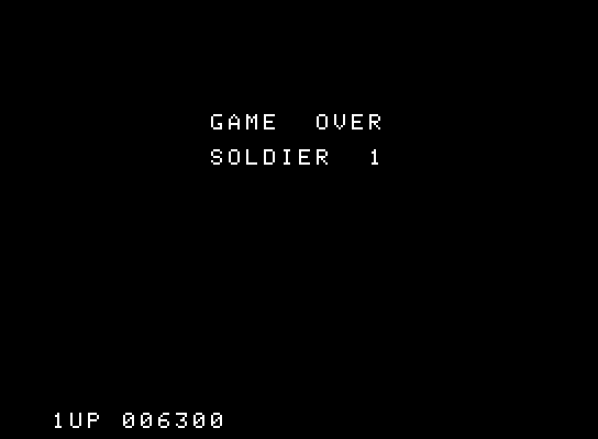 Front Line ColecoVision Screenshot: Game over.
