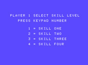 Front Line for ColecoVision - Select a skill level.
