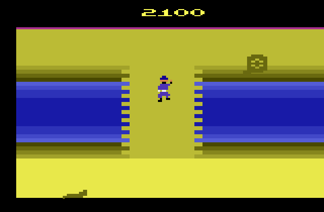 Front Line Atari 2600 Screenshot: Crossing a bridge...