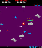 Time Pilot for Arcade - Stage 4 end of level boss arrives...