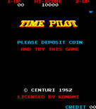 Time Pilot for Arcade - Title screen (U.S. version).
