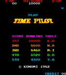 Time Pilot for Arcade - Game attract mode; high scores.