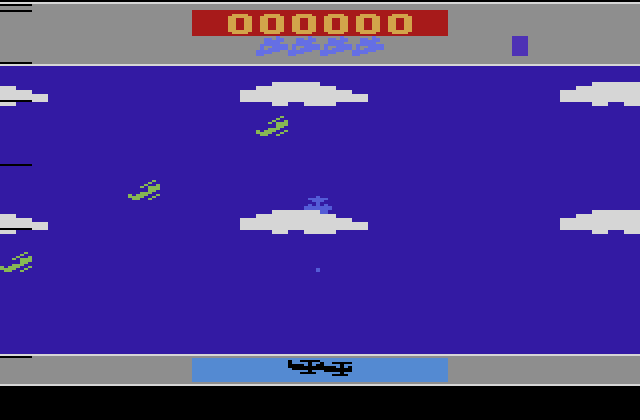 Time Pilot Atari 2600 Screenshot: Game start.