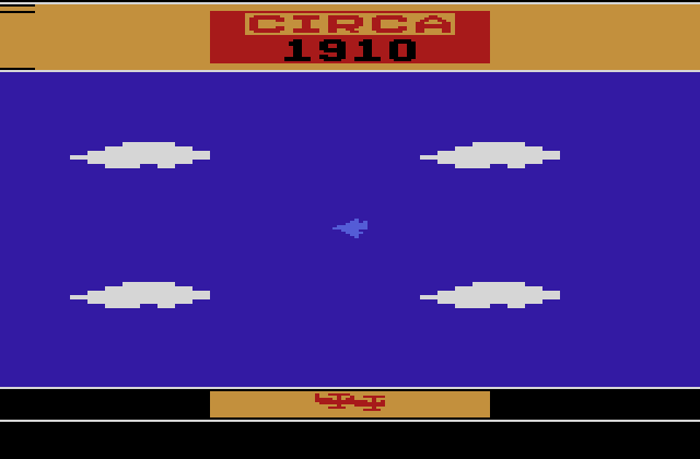 Time Pilot Atari 2600 Screenshot: Beginning circa 1910...